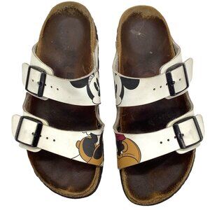 Birkenstock Disney Collab Mickey Minnie Print Arizona Birko-Flor Sandals 36 5